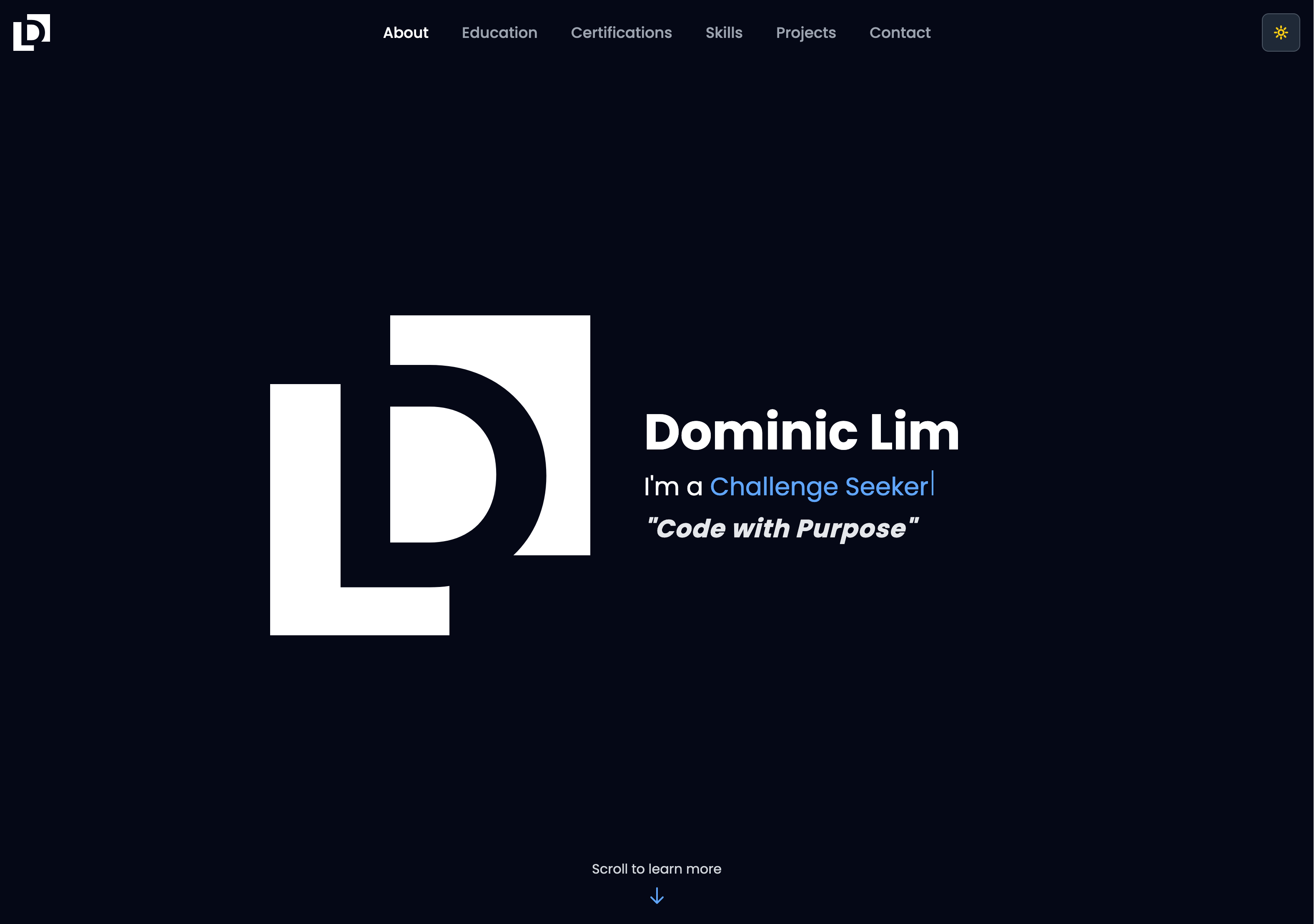 dominiclim.dev preview
